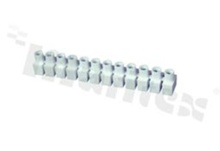 Listwa zaciskowa gwintowana; 12-torowa; 12 zaciskowa; jednostronnie zamknięta; żeńska; na przewód 1,5-4mm2; mosiężna; biała; 400V/32A