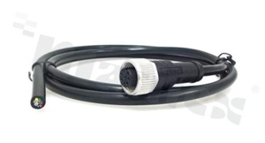 Wtyk M12; kodowanie A; 8-stykowy; żeński; 2A; prosty; z kablem o długości 1m; IP68