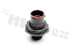 Amphenol Aruarius; gniazdo 3-stykowe; męskie; 13A; rozmiar obudowy 10; rozmiar kontaktu: 16; kontakty kupowane oddzielnie; silikonowo- gumowa uszczelka IP68/69k