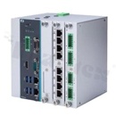 Bezwentylatorowy modułowy komputer przemysłowy;CE; FCC; IP40; IntelCeleron 3965U lub i3/i5/i7 7-gen; SATA;CFast; RAM do 16 GB;COM; 4x USB 3.0; 2x LAN; VGA; DIO; 2x mPCIe; SIMslot; 4x antena; 2x PIM; temp. pracy -40+70C; zasilanie 12-48 V DC