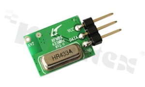 Module; ISM; transmitter; 433MHz; +16dBm; ASK/OOK; 2.1-5.5V; DIP 3-pin