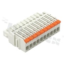 Listwa zaciskowa do PCB; gniazdo; na przewód 0.14 - 1.5 mm2 (26-14AWG); raster 3.5 mm; 10-torowa.; Push-in; szary; 300V/10A