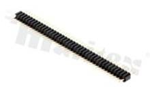 Listwa stykowa do PCB; w rastrze 1,27mm;  1x40 styków; montaż THT; męska; prosta; jednorzędowa; 2.0X2.9X7.4