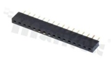 Listwa stykowa do PCB; w rastrze 2.00mm; 1x10 styków; montaż: THT; żeńska; prosta; jednorzędowe