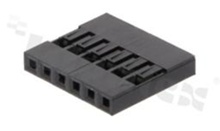 Crimp Terminal Housing; pitch 2.54mm; 1x6 pins; assembly: for cable; female; single row