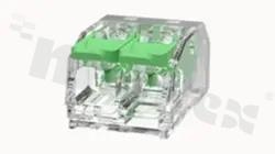 Szybkozłączkaprzelotowa;; 1-torowa; zacisk sprężynowy; przekrój przewodu 0.2-4mm2;600V/32A/ na sztuki