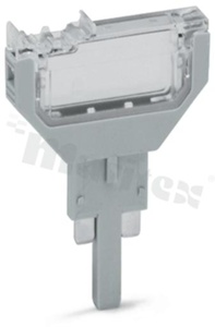 Wtyk pusty; szerokość 5.2mm; 2-torowy; typ 1; szary