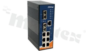 Managed Ethernet switch with 6x10/100Base-T(X) and 2x 1000Base-S(X) ; SC; multi-mode; 0.55km/850nm; operating temperature -40+70 deg.C; 12...48VDC; DIN rail mountable