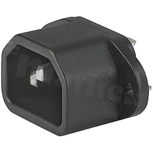 Connector: AC supply; male; straight; for panel-screw; terminals 4.8x0.8mm; 10A/250VAC