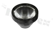 Lens for LED high power; angle: 13 degrees ; Number of LEDs: 1; Dimensions: round 23.45mm; Height: 15.9mm; material: PMMA; Fastening: fixing-ring; frame