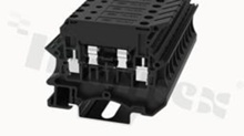 DIN screw terminal block, 1 pole, wire 0.5-4mm2, AWG 20-10; 500V/6.3A; blue