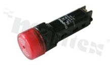 Sygnalizator dźwiękowy; 16mm; zacisk śrubowy; plastik; podświetlenie pełne czerwone LED 24V; IP40.