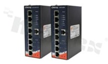 Managed Gigabit PoE Ethernet switch with 8x10/100/1000Base-T(X) RJ45 PoE; operating temperature -40+70 deg.C; 12...57VDC; DIN rail mountable