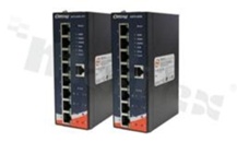 Switch przemysłowy PoE; Gigabit; zarządzalny; 8 portów 10/100/1000Base-T(X) RJ45 PoE; temp. pracy -40+70 st.C; zasilanie redundantne 12...57VDC; montaż na szynie DIN