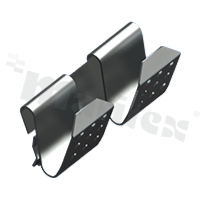 Battery holder; spring contact x2; AAA; snap-on