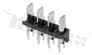 Listwa kołkowa; w rastrze 7.62mm; 2-stykowe; montaż THT; męska; prosta; 250V/25A