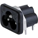 AC power inlet IEC 60320 C6, protection class I; mounting: drop-in; PCB terminals; black; IP20; 2.5A, 250VAC