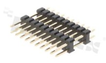 Listwa stykowa do PCB; w rastrze 2.54mm; 2x10 styków; montaż: THT; męska; prosta; dwurzędowa; 2-poziomowa; 6.0/10.4/3.0mm