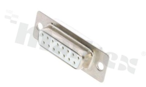 D-sub Connector; 15-contacts; female; gold selectively plated pins