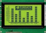 Wyświetlacz LGM; LCD graficzny; 240x128 pikseli; STN pozytywowy żółto-zielony Y/G ; z żółto-zielonym Y/G podświetleniem LED; kąt patrzenia 6:00;5.0 V;  