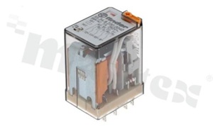 Electromagnetic relay; contact rating current 7A; coil voltage 230VAC; 4 changeover contacts (4P); coil power 1.5VA; 7A/30VDC; 7A/250VAC