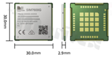Module; LTE Cat4/3G/2G; FOTA; VoLTE; 3.4-4.2V; LCC; 30x30x2.9mm; Europe; (SIM7500, SIM7600E-H compatible)