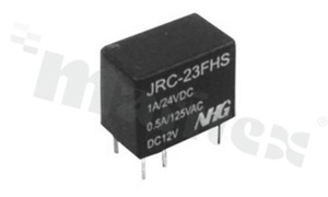 Electromagnetic relay; contact rating current 1A; coil voltage 3VDC; changeover contact (1C); moc cewki: 150mW; 1A/30VDC; 0.5A/125VAC