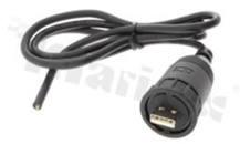  USB plug, type A, straight, 2 point lock, overmolded with 1m cable, operating temperature -20 ~ +70, IP67