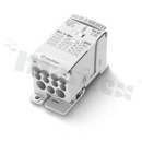 Din rail terminal block; distribution block; single-pole; 1x120mm2/ 2x35mm2, 5x16mm2. 4x10mm2; 1000 VAC/1500 VDC; 250A