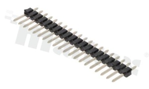 Listwa stykowa do PCB; w rastrze 2.54mm; 1x20 styków; montaż: THT; męska; prosta; jednorzędowe; 3.0/2.54/6.0 mm