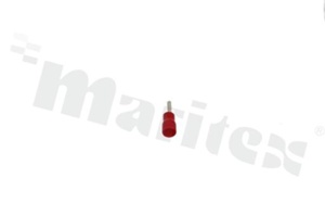 Wire pin terminal; O: 1.9mm; 0.5-1.5mm2; crimped; insulated; for cable; red; Imax = 19A; H:10mm; L=19mm