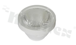 Lens for LED high power; angle: 34 degrees ; Number of LEDs: 1; Dimensions: round 23.45mm; Height: 15.9mm; material: PMMA; Fastening: fixing-ring; frame