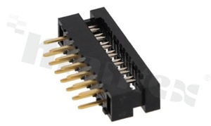 IDC connector; pitch 2.54mm; 14-contacts; flat cable AWG#26-#28