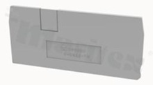 End/internal wall for through connectors; 2,2mm thick; grey; snap-on mounting