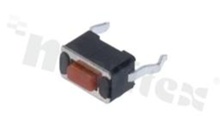 Przełącznik Tact Switch; THT; wymiary korpusu 6x3.5; h=4.3mm; pionowy; o sile nacisku 260gf; przycisk prostokątny