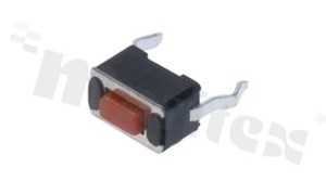 Przełącznik Tact Switch; THT; wymiary korpusu 6x3.5; h=4.3mm; pionowy; o sile nacisku 260gf; przycisk prostokątny