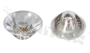 Lens for LED high power; angle: 25 degrees ; Number of LEDs: 1; Dimensions: round 24.3mm; Height: 11.6mm; material: PMMA; PC; Fastening: tape
