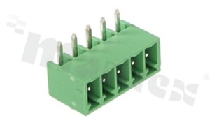 Listwa zaciskowa rozłączalna; w rastrze 3.50mm; 5-torowa; męska; kątowa; zabudowana; UL 300V/8A; TUV:250V/7A