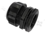 Cabe gland M32; nylon; M32x1.5 18-25mm; flat O-ring; with lock nut; black; for wrench 42