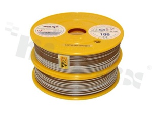 Przewód pojedynczy LGY/H05V-K; z wielodrutową miedzianą żyłą; brązowy/biały; przekrój 0.50mm2; AWG 20; 500V; -40+105 st.C; 100m.