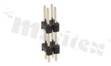 Pin Header; pitch 2.54mm; 2x2 pins; assembly: THT; male; straight; double row 2-level; 6.0/10.4/3.0mm