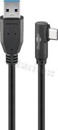 USB cable standard USB A 3.0 <->USB C angled; 5Gbps; 3.0m; 15W; black
