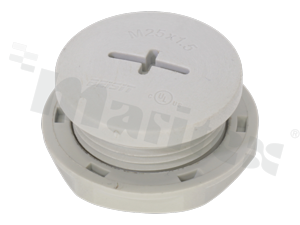 Ventilation plug M25;nylon;grey; O-ring; UV resistant; with lock nut;grey