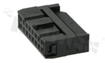 IDC connector; pitch 2.54mm; 16-contacts; female; for ribbon cable AWG#26-#28