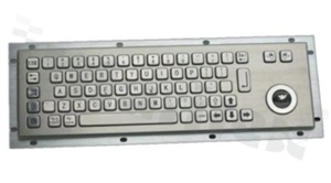 Metalowa klawiatura przemysłowa; IP65; 66 klawiszy; trackball; USB;+montażu od spodu; temperatura pracy -10+60st.C; wymiary 330mm x 100mm