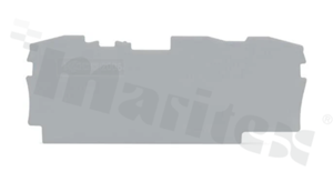 Ścianka końcowa/wewnętrzna do złączy przelotowych serii 2002; grubość 1mm; szara; montaż zatrzaskowy