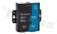 Przemysłowy konwerter USB-C - 2x RS232; temp. pracy: 0+60 st.C; IP30; złącze USB z zabezpieczeniem przed przypadkowym odłączeniem kabla; w zestawie z kablem USB-B - USB-C 1m