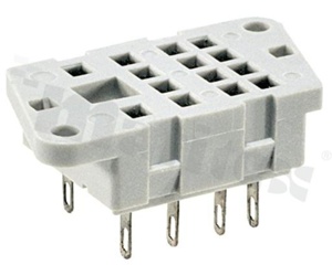 Socket for relay; 8 PIN; 12A; mounting: panel; 10A/250VAC