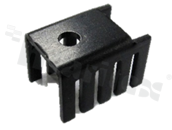 Radiator; prasowany; TO-220; 19.05x13.2x6.35mm; czarny; anodowane aluminium AL5052; RoHS.