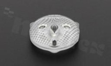 Soczewka typu backlight, średnica:15,3 mm,  wysokość: 5,3 mm,  , wielkość otworu pod diodę LED : 3,1 mm